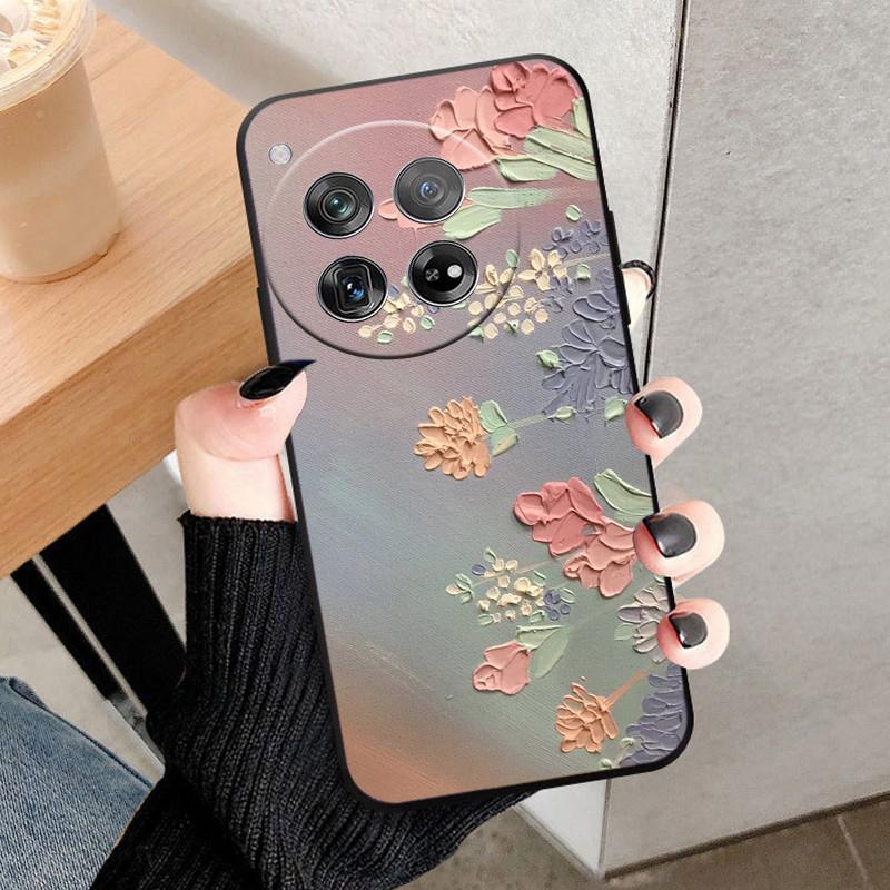 Etui Osłona Na OnePlus 12 Na OnePlus12 Fundas Nowe Czarne Miękki Silikon TPU Ochronne Etui Na Telefon Dla One Plus 12 Zderzak Coque