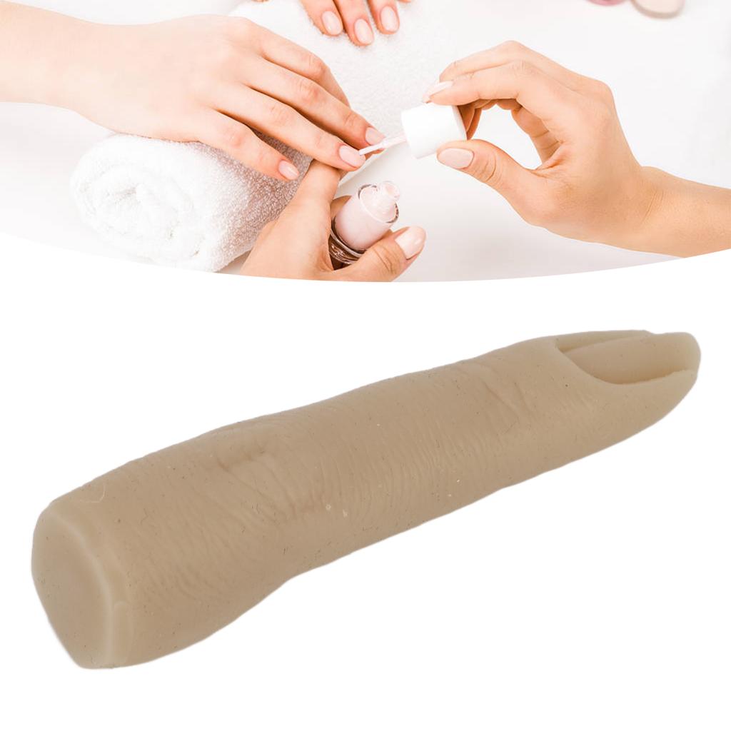 Nail Training Finger Bendable Flexible Silicone Practice Finger Model for Tattoo Acupuncture Practice 2pcs