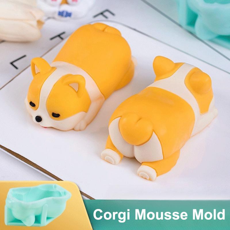 Cute Dog Milk Pudding Molds Silicone Jelly Mould Mousse Dessert Molds Corgi Jelly Pudding Diy Baking Cake Kitchen Tools