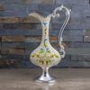 Elegant Embossed Flower Vases With Handle European Antique Metal Flower Arrangements Pot For Indoor Space Decors Gift
