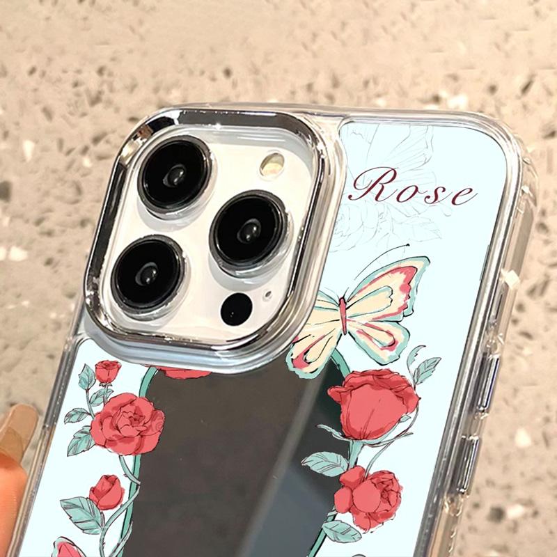 Mobile Phone Cases for iPhone 11 13 XR 15 Pro Max 12 14 Pro Max Case iPhone 16 XS Max Mirror Protective Case Mirror Exquisite Cartoon Waterproof