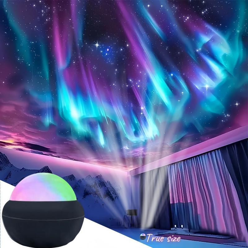 Aurora Galaxy Projector Light With Dynamic Colorful Star Projection Effect For Bedroom Home Party Relaxation Lighting