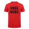 Free Hugs Printing T Shirt for Men Male Summer Tops Tee O Neck Short Sleeve Fashion Cotton T-Shirt Tshirt Man Brand Clothing