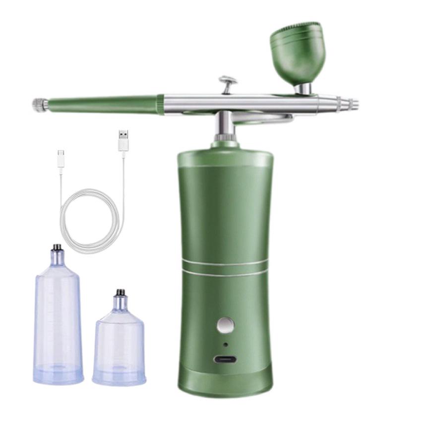 Portable Rechargeable Airbrush for Nail Art, Model Coloring, Spray Paint, and Hydration - Mini Spray Gun.