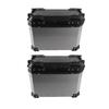 2PCS Motorcycle Side Box 35L Large Capacity Aluminum Alloy Hard Saddlebag with   Lock and Handle Replacement for  