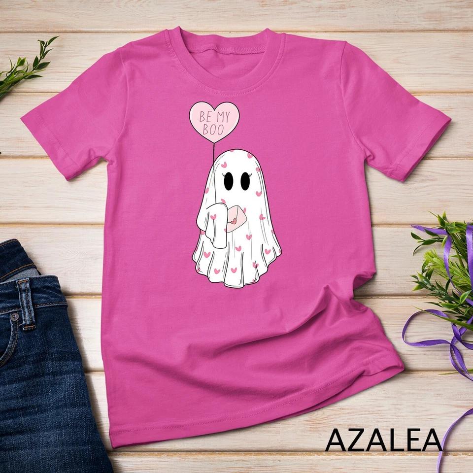 Be My Boo Valentine Cute Pink Heart Ghost Valentine Costume Tee Unisex T-shirt 9 S