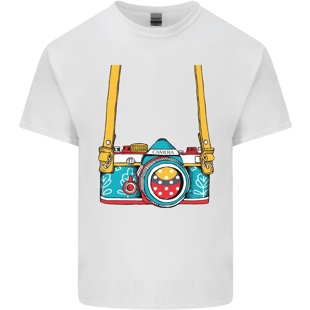Photography Camera Around Neck Unisexs Light Cotton TShirt