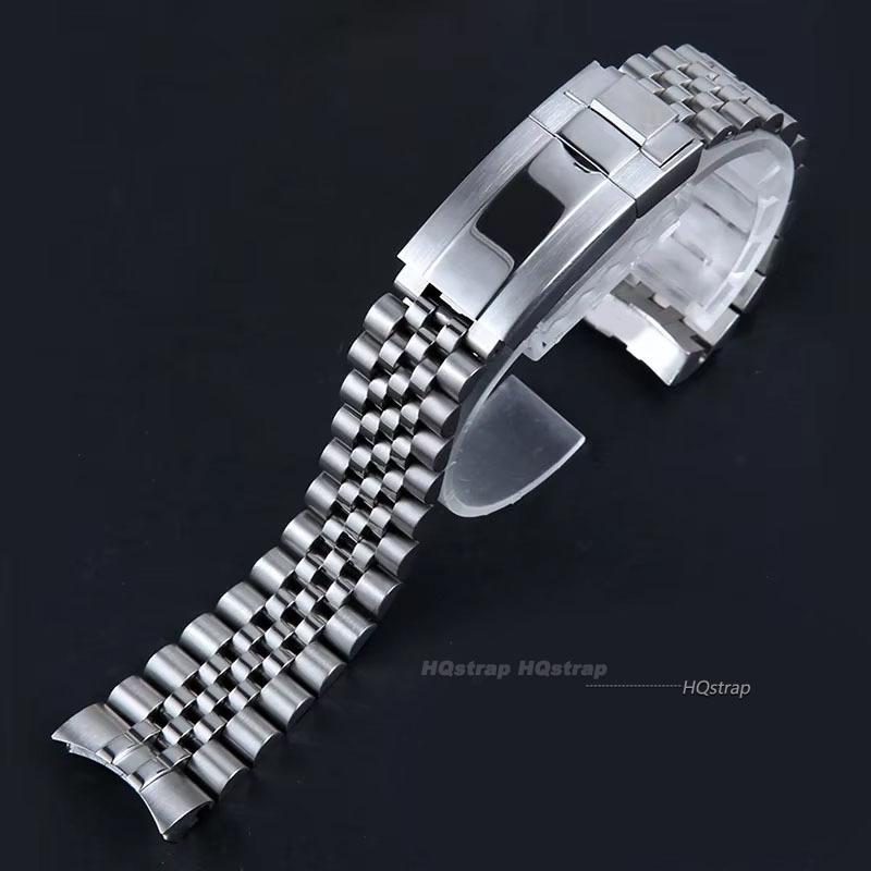 20mm Curved End Bracelet for Rolex Solid Stainless Steel Watchband for Jubilee Men Women Wristband High Quality Belt Accessories
