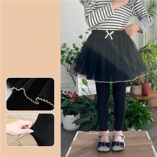 Girls' Leggings Autumn Children's Pants Skirt Fake Two-piece Pants Skirt Spring Style Skirt