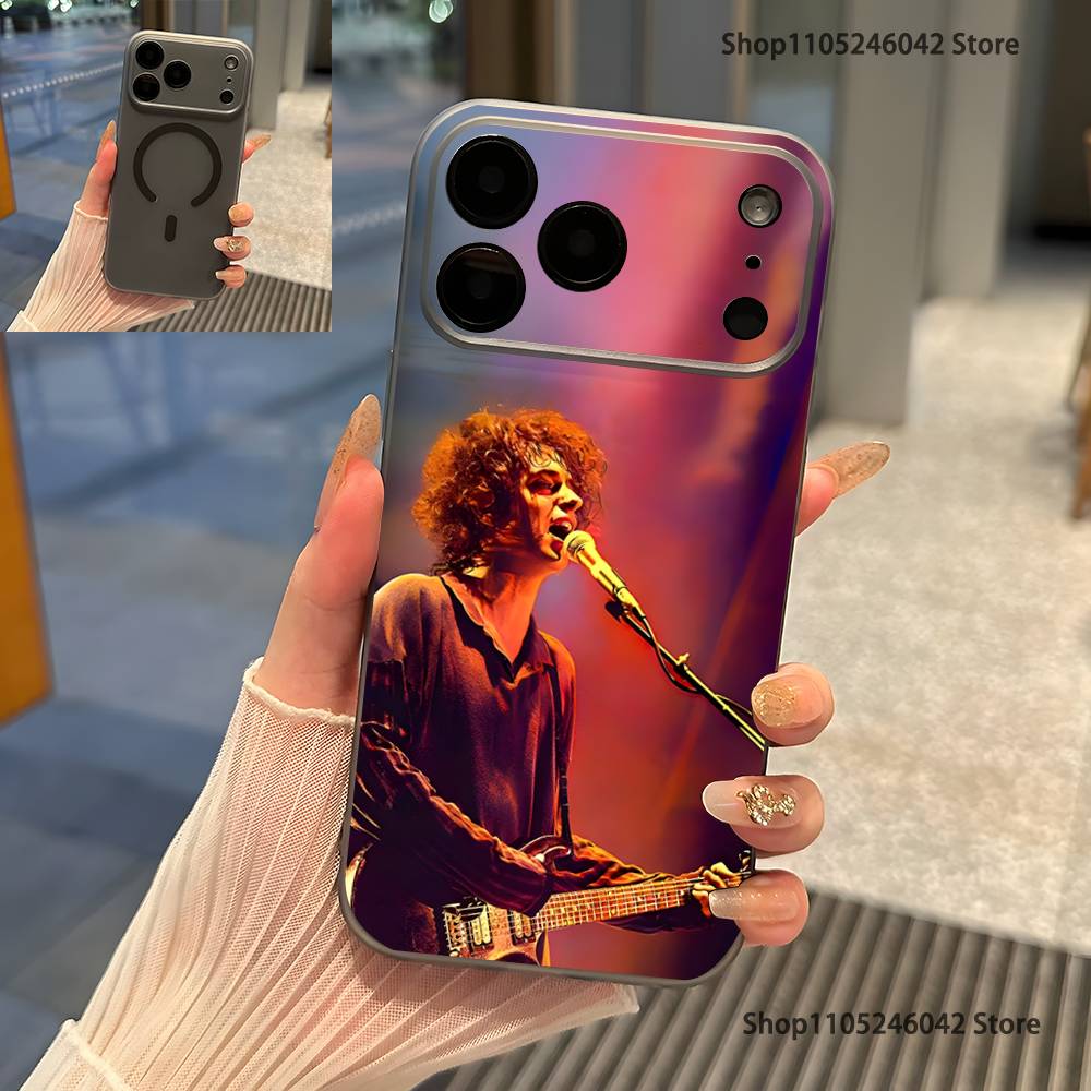 Singer G-Gustavo Cerati For iPhone 17,16,15,14,13,12,11,Pro,Max,Plus Transparent gray Phone Case Magnetic Wireless Charging