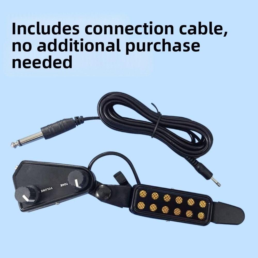 Adjustable Volume Acoustic Guitar Pickup Tone Knobs Soundhole Pickup Guitar Amplifier  Stage Use