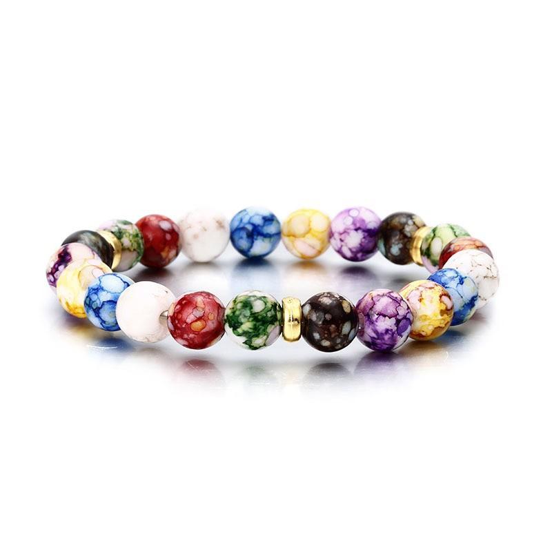 7 Chakra Reiki Healing Stone Bracelet Yoga Balance Energy Beads Unisex Women Men Protect Charm Talisman Powerful Wealth Health Luck Jewelry Elastic