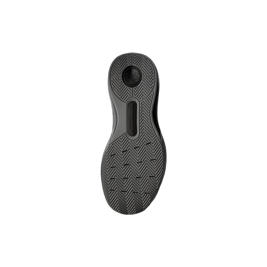 Under Armour Rocket 3 Rundzehen Schnürschuhe Rutschfeste Mid-Top Basketballschuhe Herren Sneakers Schwarz 3000087-005