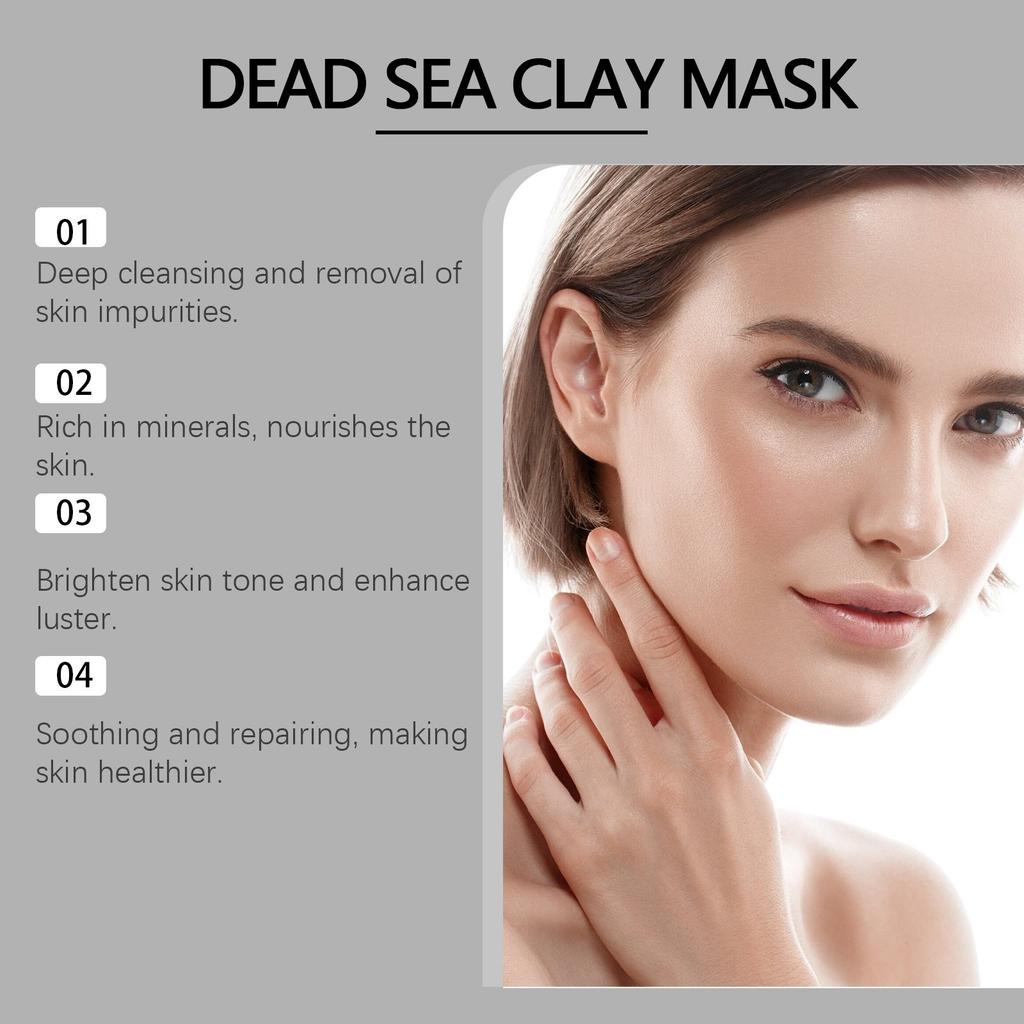 Masque Nettoyant à la Boue de la Mer Morte Nettoyage Doux et Élimination des Points Noirs