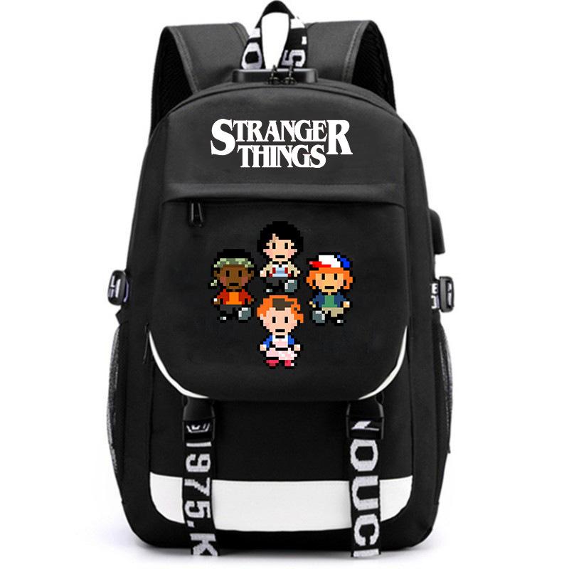 Stranger Things Peripheral Printed Student School Bag American Drama Peripheral Large Capacity Backpack Computer Bag