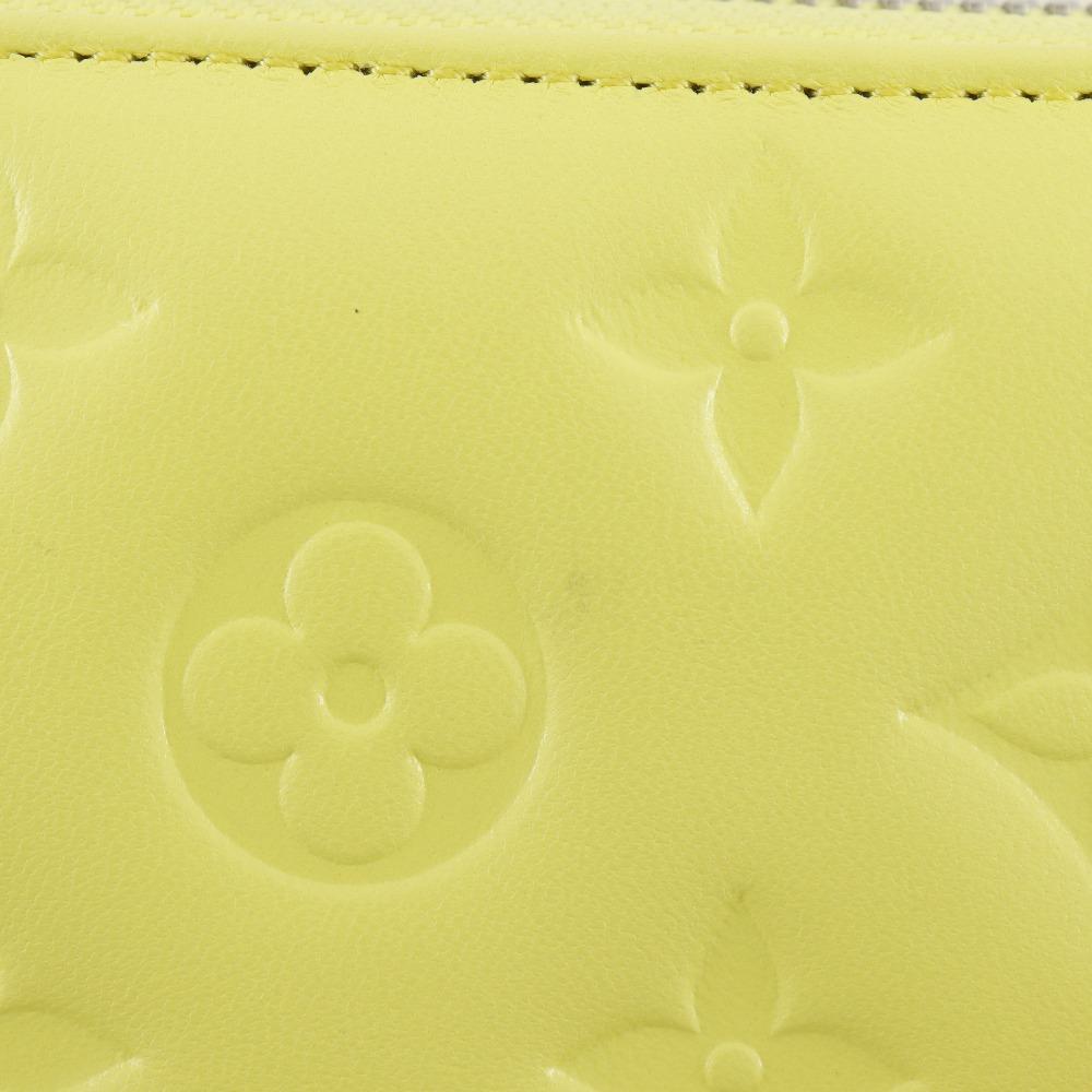 LOUIS VUITTON Zippy wallet Purse M83104 Kussan Smiley Yellow yellow lambskin Women Used
