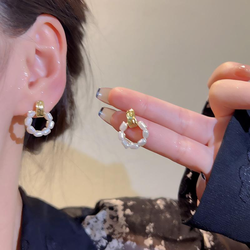 Orecchini Pendenti Design Coreano Metallo Geometrico Cerchio Irregolare Goccia Vintage Orecchini Estivi Per Donna Ragazza Regalo
