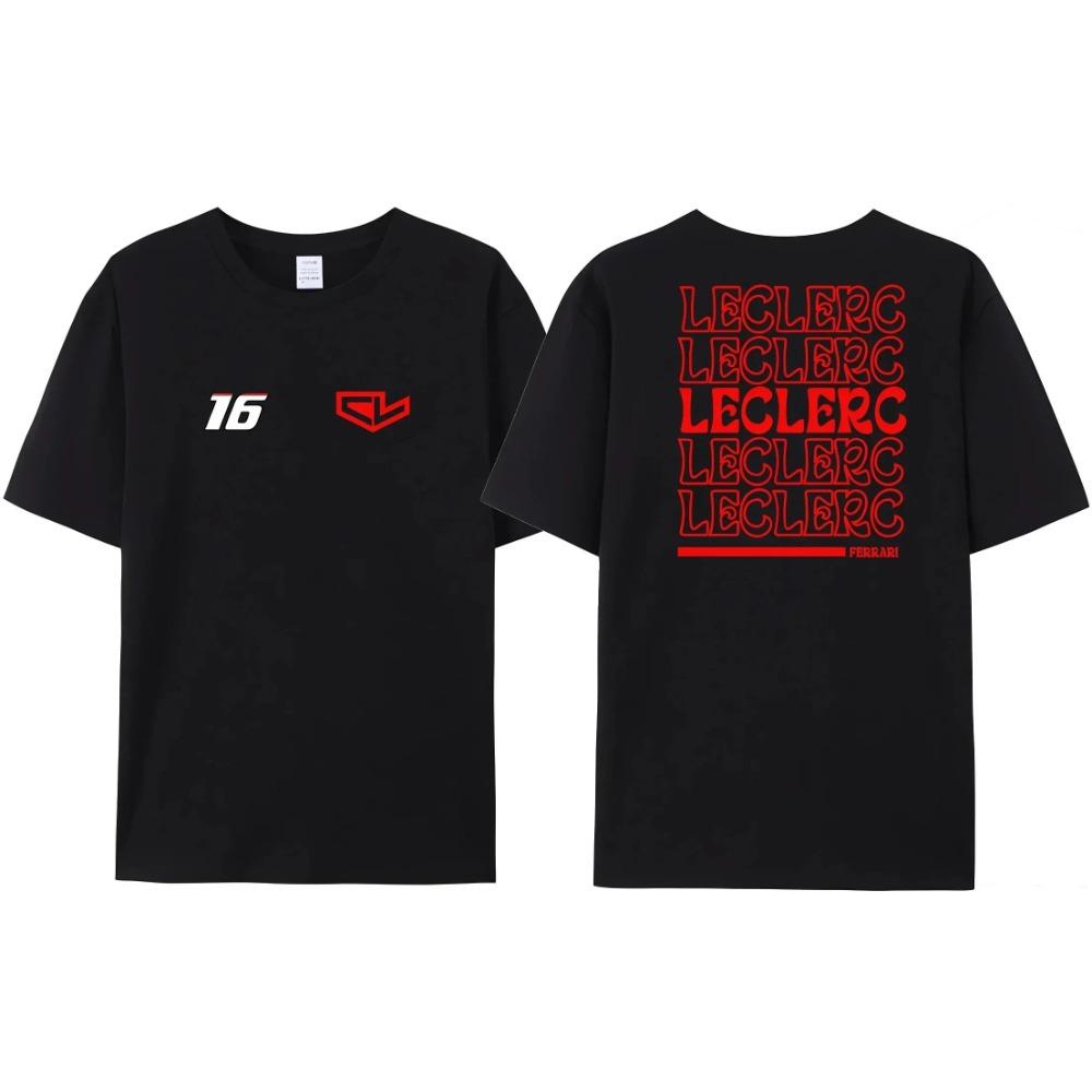 

Новая футболка унисекс Racing 16 Letters Футболка F-1 Charles Leclerc 16 Letters Printed F Racing 1 Fan Унисекс Harajuku Casual Cotton Tee M