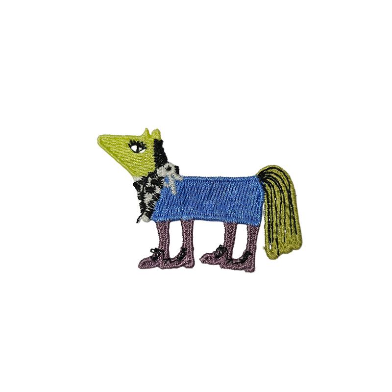 Cartoon Pony Studded Patch Decorative Embroidery DIY Cloth Applique Bag Hat Various Styles Cute Fabric Patch Sewing 5 Styles