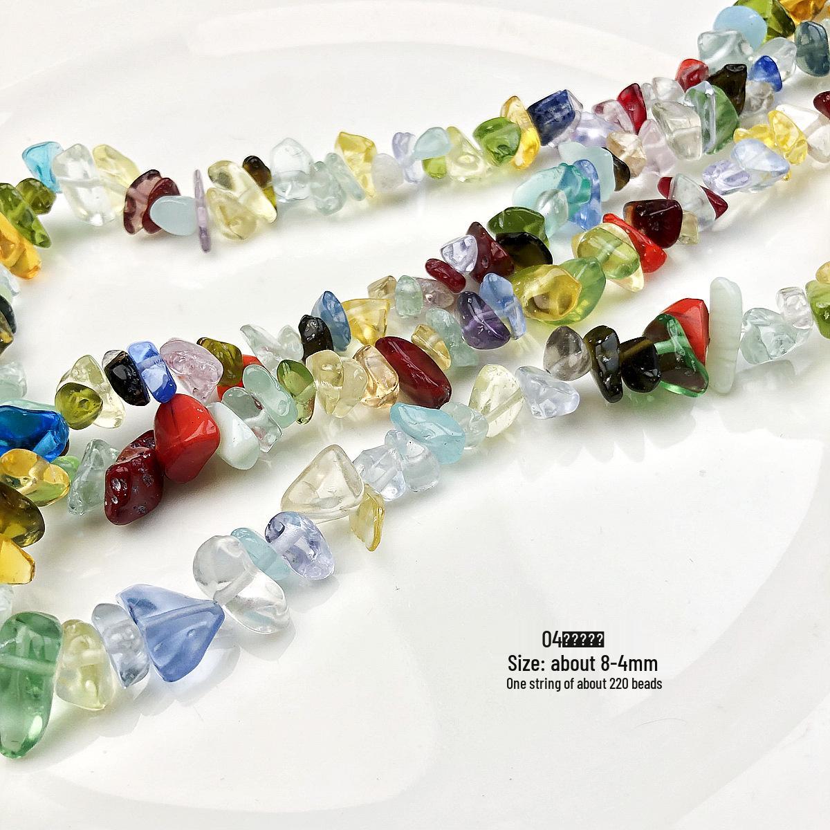 

Цветные бусины из натуральной дробленой крошки для изготовления ожерелий и браслетов своими руками