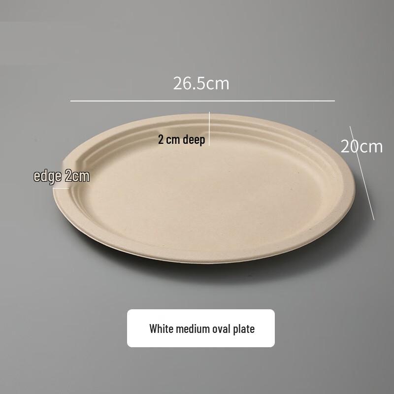 ZISIZ Disposable Oval Paper Plates