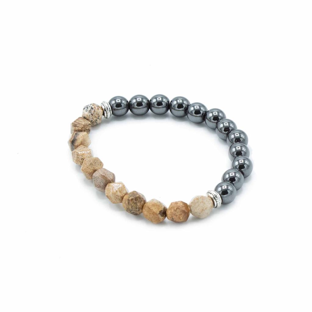 Magnetic Bracelet Picture Jasper Faceted Gemstone