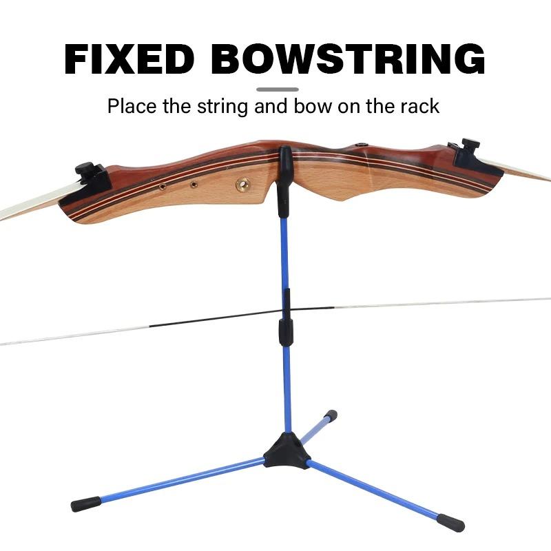 Archery Folding Recurve Bow Stand Bow Storage Hunting Shooting Bow and Arrow Portable Takedown Fiberglass Bracket Equipment 5