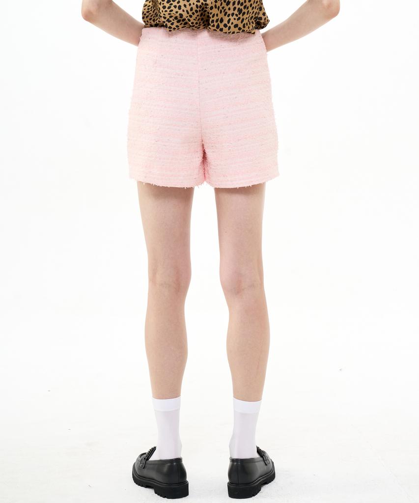 Bikwaieos Tweed Skirt Shorts_Pink