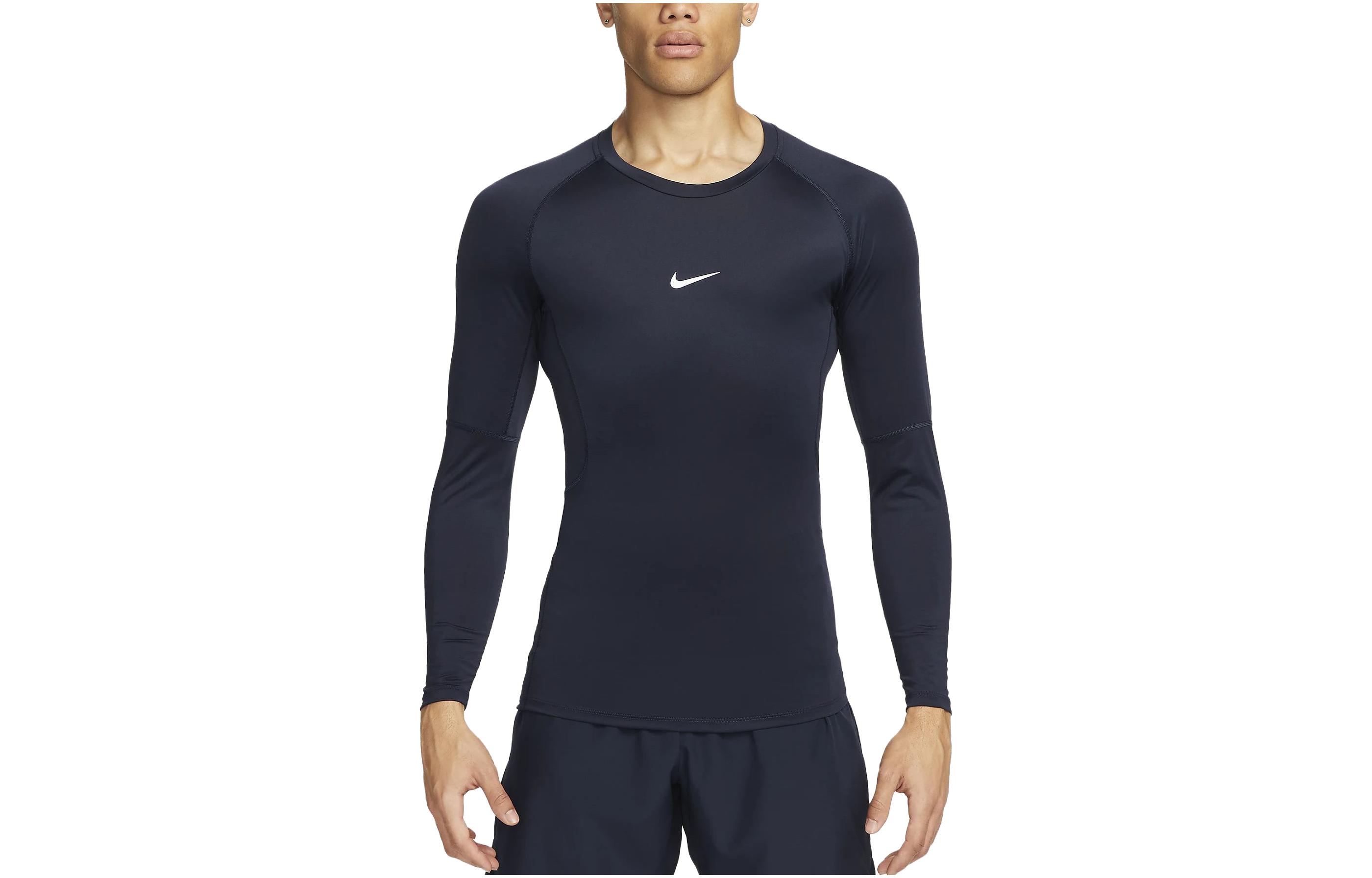 Nike T Shirts Men s Dark Blue Crew Neck Moderate Straight Fit FB7920-451 XL