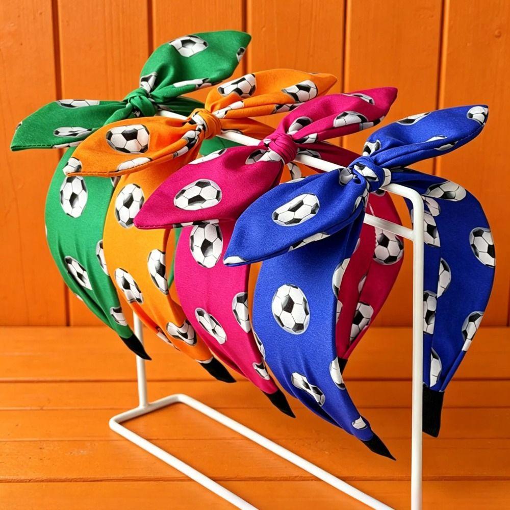 Rabbit Ear Soccer Fan Hair Band Cute Bunny Knot Headband Fan Cheering Hair Hoop  Celebration