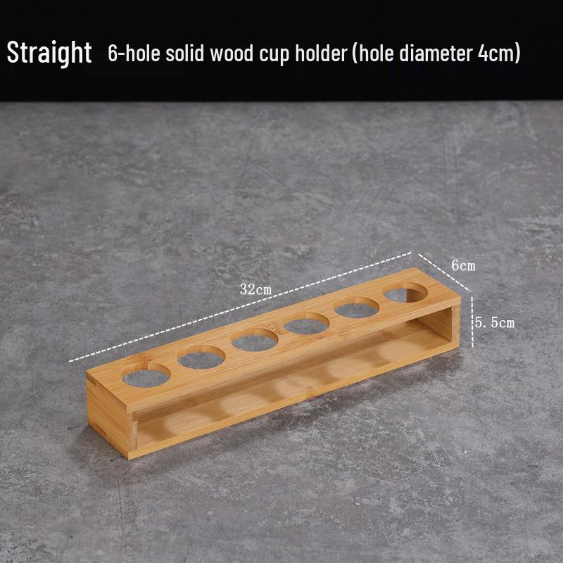 Bamboo Baijiu Cup Set with Decanter and All-Bamboo Stand