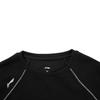 Li-Ning Fitness Series Sports Round Neck Slim Fit Versatile Comfortable Casual Long Sleeve T-Shirt Women T-Shirts Black ATLV268-4
