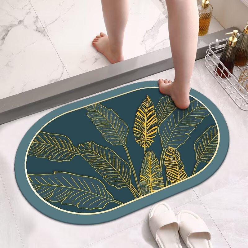 Bathroom Absorbent Floor Mat, Diatom Mud, Toilet Door Non-slip Foot Mat, Toilet Toilet Door Mat, Bathroom Small Carpet