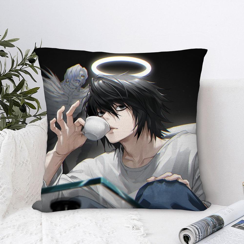 D-Death N-Note Pillow Case Plush Fabric Soft  Pillowcase Double Sided Print  Sofa Cushion Cover Throw Pillow Cover