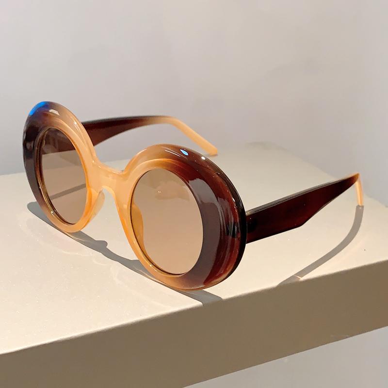 Vintage Round Sunglasses Women  New Fashion Candy Color Outdoor Beach Shades Trendy Ins Brand Designer UV400 Eyewear