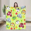 Super Soft Keroro Frog Cartoon Throw Blanket Premium Fleece Flannel Lightweight Bed Blanket Super Cozy Blankets All Season Use
