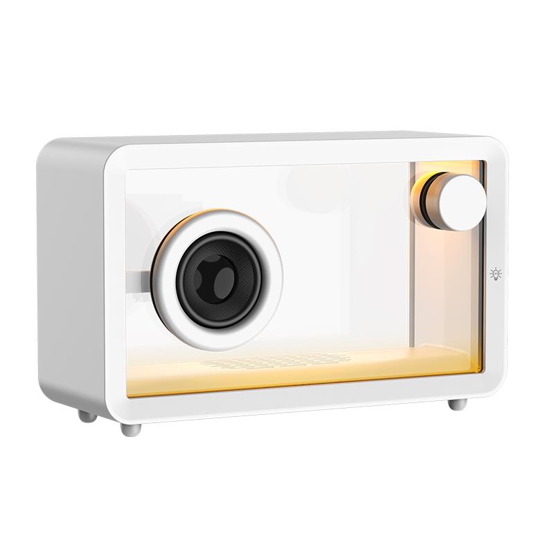 Transparent Bluetooth Speaker with Subwoofer,Stylish Desktop Audio for Home and Computer Use,Suitable as a Gift and Room Decor