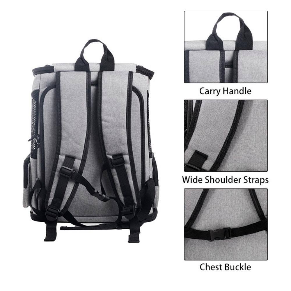 New Expandable Out Puppy Backpack Large Capacity Foldable Pet Bag Breathable Cat Backpack for Pet Carrier