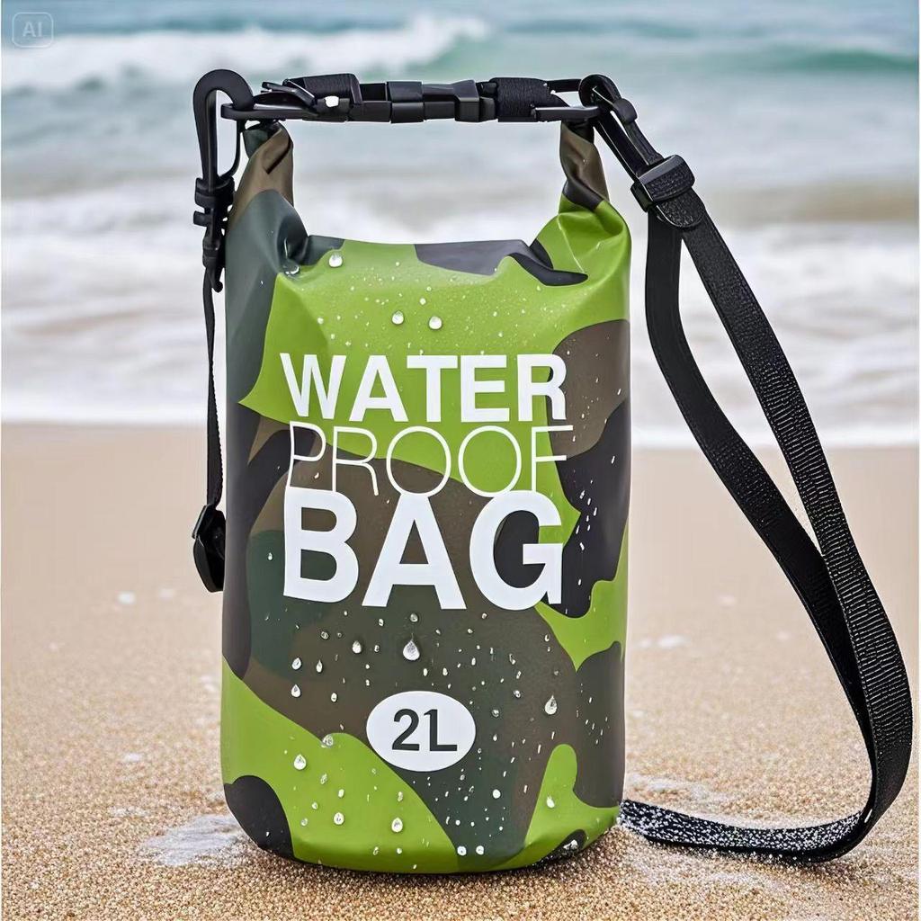 Portable Outdoor Waterproof Bag for Camping, Mountaineering, Cycling, Canyoning, Swimming, Beach, Rafting - Bucket Style Pouch