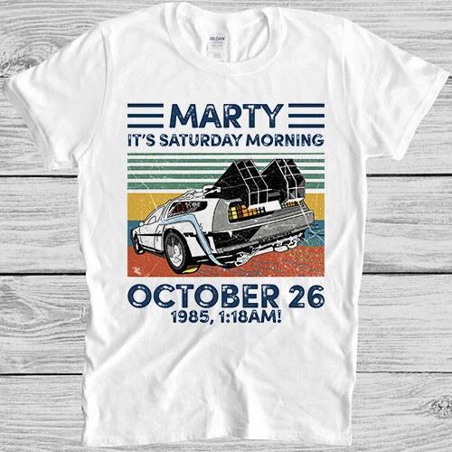 Marty Mcfly Doc Emmett Brown Back To The Future Cult Movie Gift T Shirt 4033 XXL