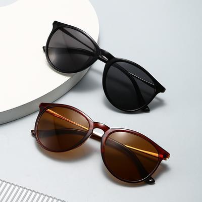 New Fashion Round Frame Sunglasses Men'S And Women'S Metal Toad Mirrors Retro Women'S Sun Glasses