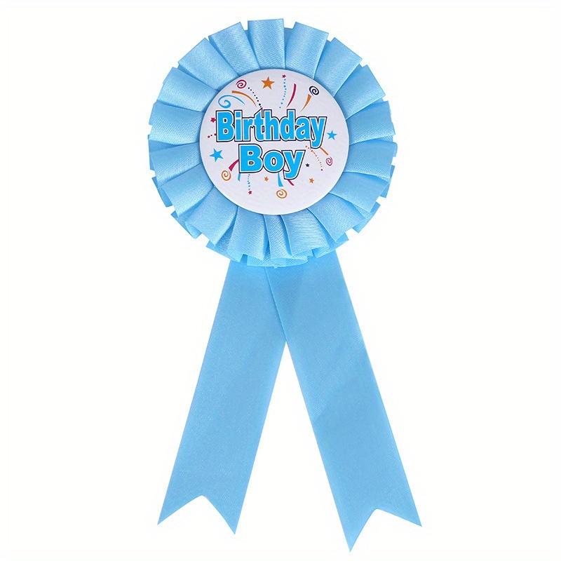 6pcs/lot Birthday Party Girl Boy Satin Cloth Birthday Girl Boy Tinplate Badge