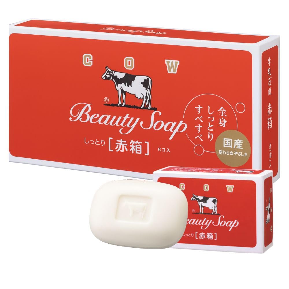 

Natura Select Milk Красная коробка батончики 1 бонус Содержит увлажняющий сквалан Сделано в Японии Увлажняющее средство для умывания лица и тела Идеально в качестве подарка Мыло, (6 +