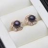 Beautiful Natural Freshwater Pearl Earrings Woman,Cute White Silver 925 Stud Earrings Pearl Wife Girls Birthday Gift White