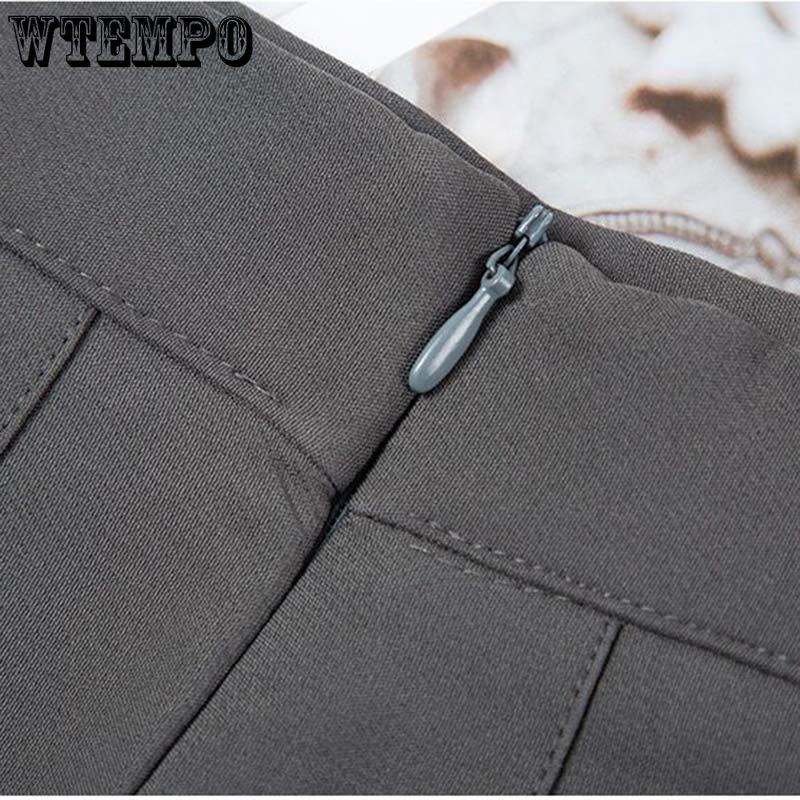 Pleated Skirt A-line High Waist Women Back Zipper Built-in Anti-light Safety Pants Slim Black Grey Hotswet Preppy Style Casual