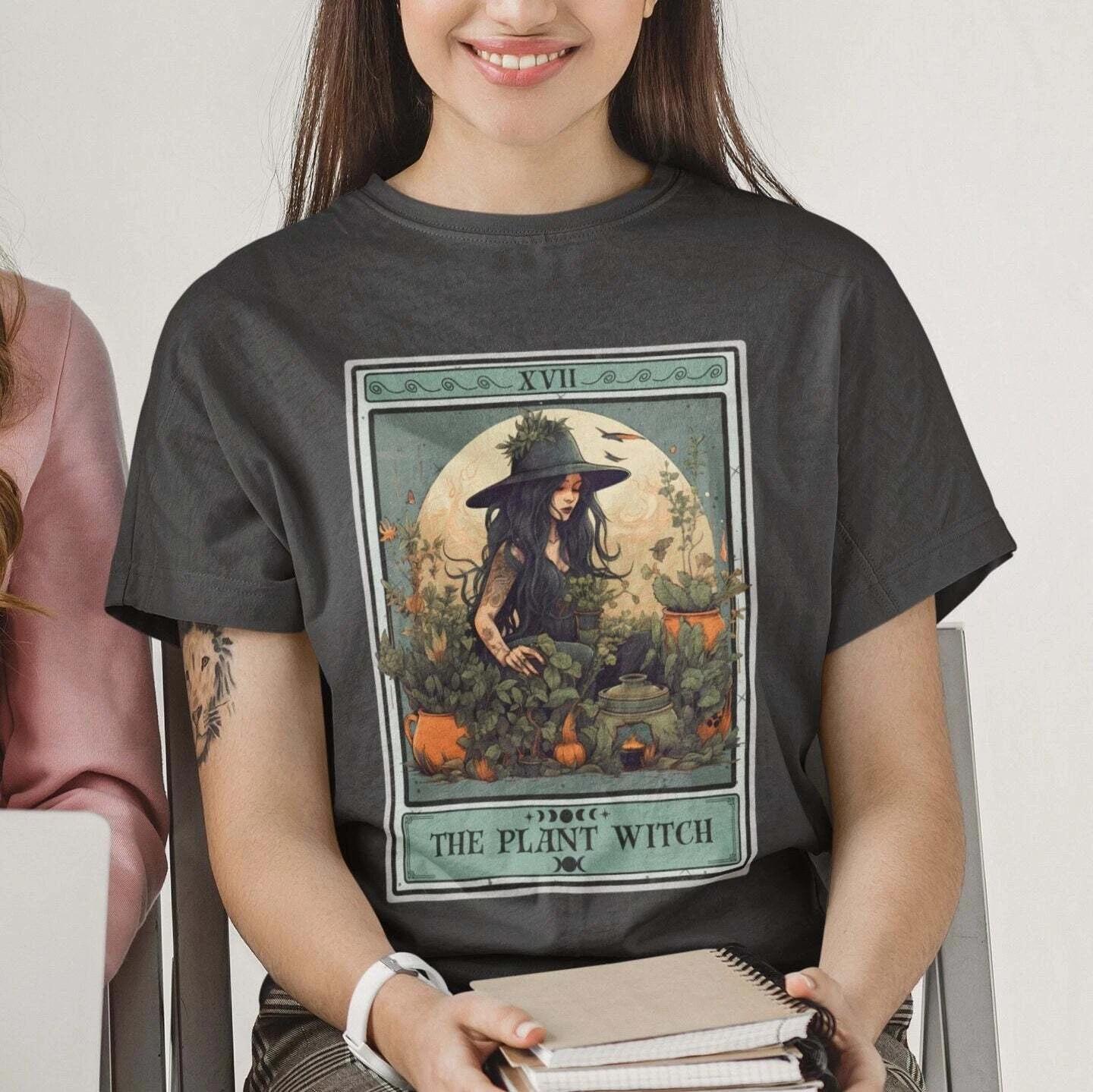 Plant Witch Tarot Card Shirt Gardening M