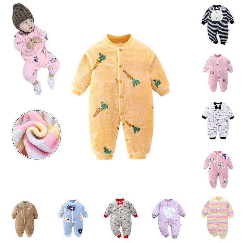 Warm Flannel Newborn Infant Romper Jumpsuit Cute And Cozy Baby Clothes Outfit