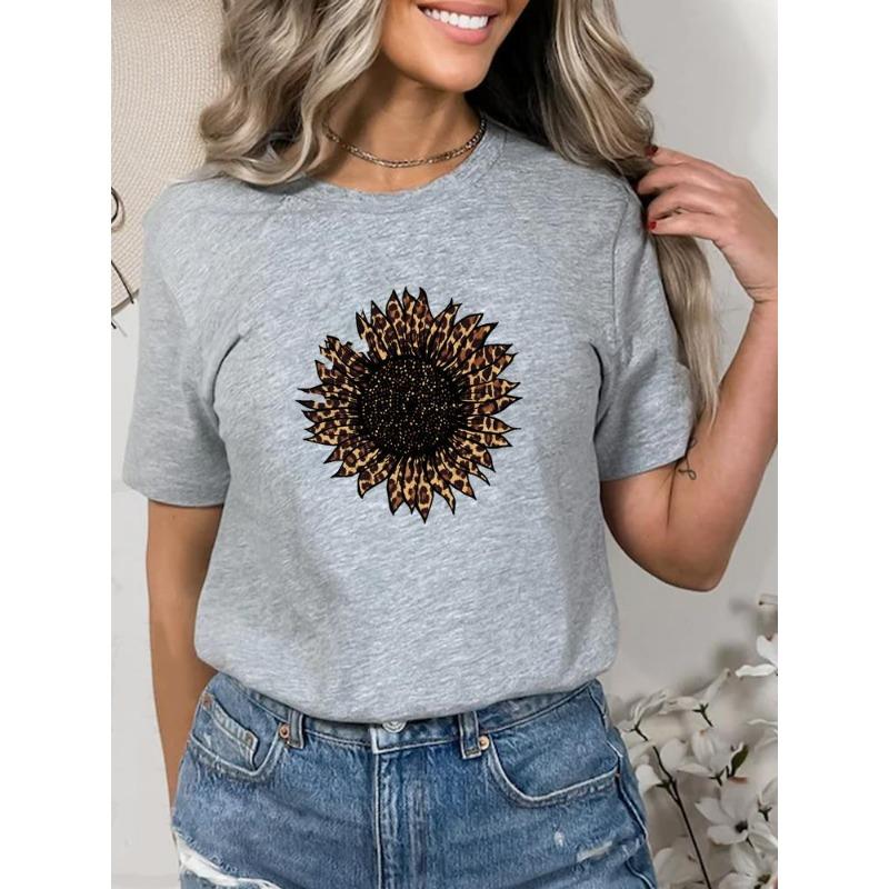 3d pattern printing short-sleeved summer graphic T-shirt ladies fashion women's clothing tops