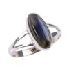 Natural Labradorite Gemstone Handmade 925 Solid Sterling Silver Ring Size 9 F5z13