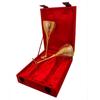 Silver and Gold Plated Brass Wine Goblet/Wine Glasses Set of 2 Pieces (Gold Plated Wide Wine Glass)